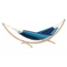 SET hamac Santana Bleu 120x200 cm avec support Kronos Amazonas