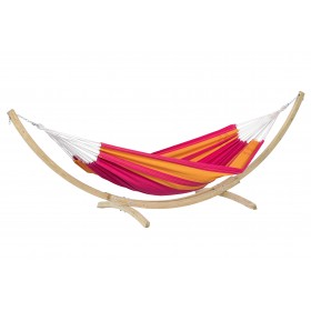 Hamac avec support : SET hamac Santana Rose 120x200 cm avec support Kronos Amazonas