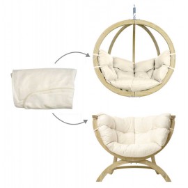 Housse de coussin pour  Globo Chair et Siena Uno Amazonas blanc écru