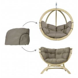 Housse de coussin pour  Globo Chair et Siena Uno Amazonas marron taupe