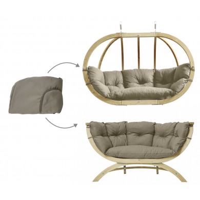Housse de coussin pour  Globo royal Chair et Siena duo Amazonas marron taupe
