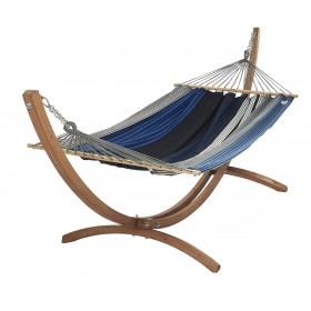 Hamac avec support : Set EsKapade Cura&ccedil;ao certifi&eacute; FSC support bois Kompagnon hamac 300 cm
