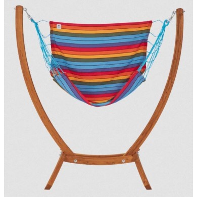Set Chaise Hamac Suspendue ÉKILIBRE - Support Bois & Chaise Trankil Multicolore